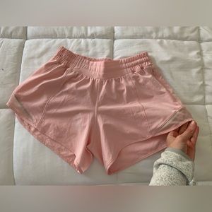 Lululemon hottyhot shorts. Size 4. Pocket in back. Built in liner.